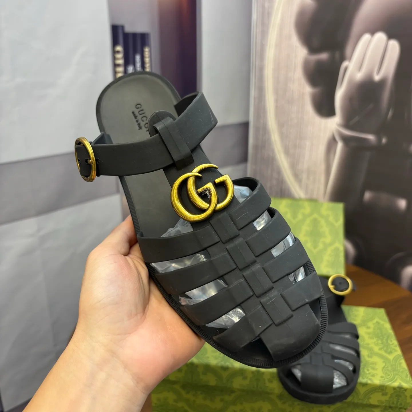 Men's shoes 260💰 [Gucci] Counter quality, top-quality original goods, real photos! Original TPU material, fine workmanship, comfortable; genuine 1:1 replica Size: 38 ~ 46